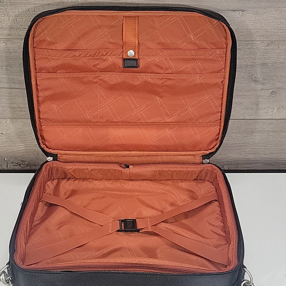 Longhchamp Black Nylon Briefcase Laptop Bag